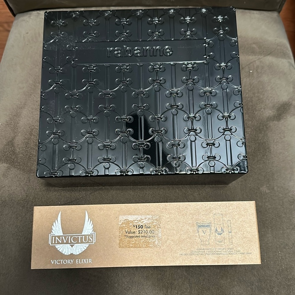 Empty invictus victory elixir cologne metal canuse for decor or staging